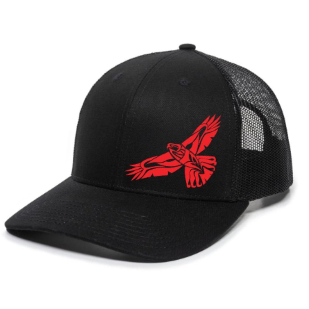 Tribal Hawk Soaring (Native American Art) Premium SnapBack Hat